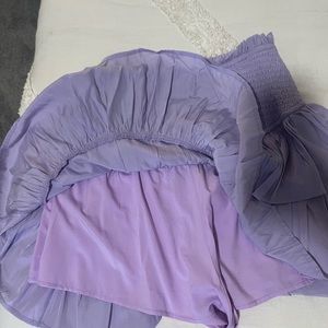 Light purple Ruffle Skirt with built in shorts